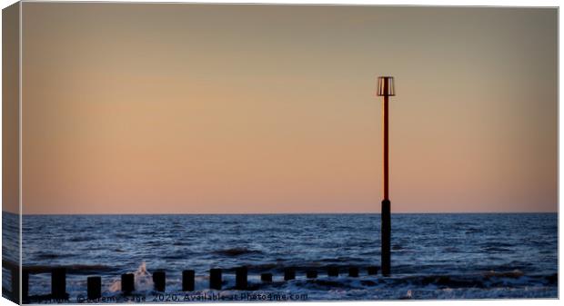 Orange Sunrise over Kent Sea Canvas Print by Jeremy Sage