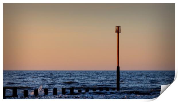 Orange Sunrise over Kent Sea Print by Jeremy Sage