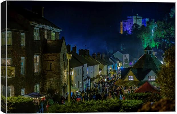 Dunster by Candlelight Canvas Print by Shaun Davey