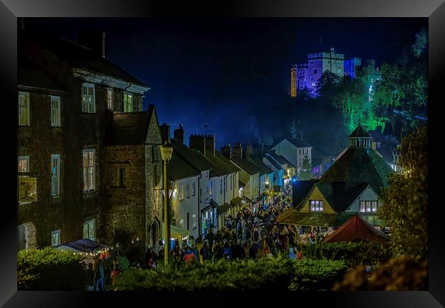 Dunster by Candlelight Framed Print by Shaun Davey