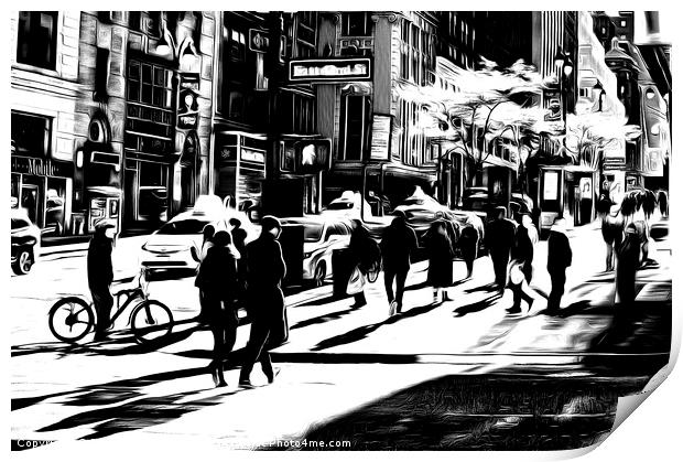 New York Street Atmosphere Print by David Pyatt