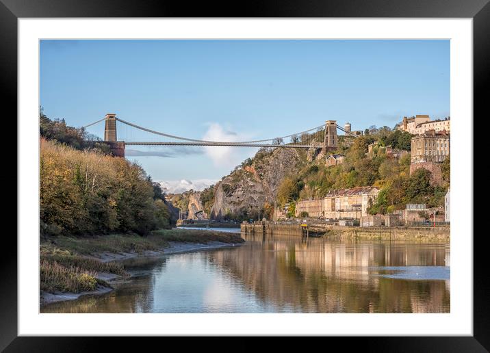 Clifton Suspension Bridge and the Avon Gorge Framed Mounted Print by Shaun Davey