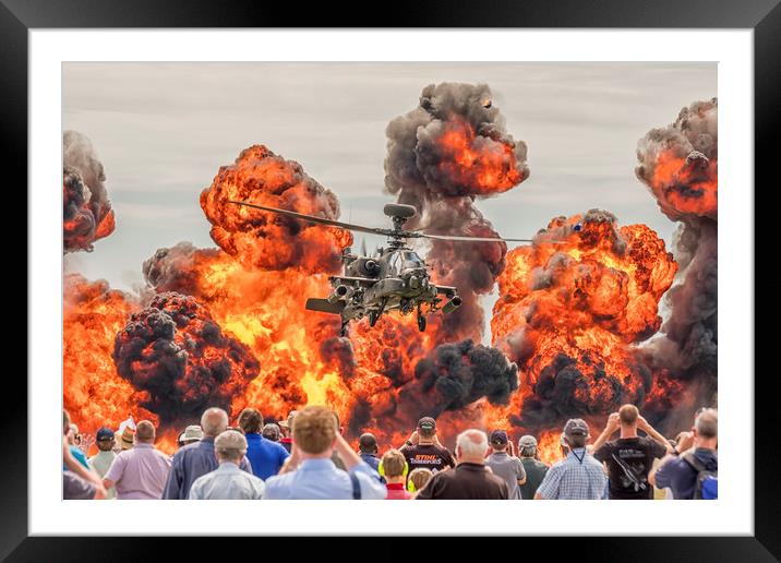 Apache Attack Helicopter Framed Mounted Print by Shaun Davey
