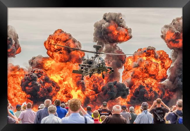 Apache Attack Helicopter Framed Print by Shaun Davey