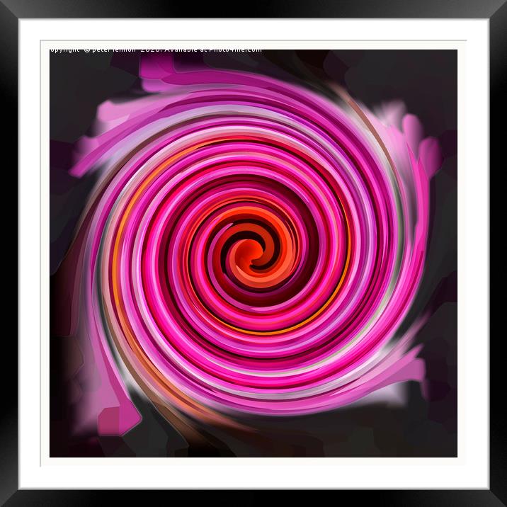 Square The Circle Framed Mounted Print by Peter Lennon