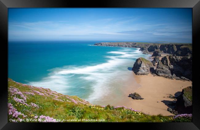 Bedruthan Steps Framed Print by Kate Whiston
