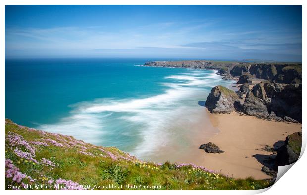 Bedruthan Steps Print by Kate Whiston