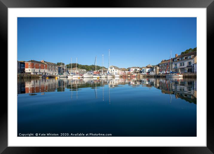 Padstow From the Water Framed Mounted Print by Kate Whiston