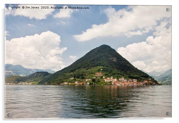 Monte Isola on Lake Iseo in Northern Italy Acrylic by Jim Jones