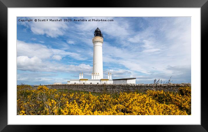 Lossiemouth Covesea Lighthouse   Framed Mounted Print by Scott K Marshall