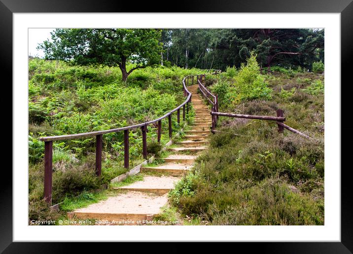 Path leading up to the top level seen at Wolverton Framed Mounted Print by Clive Wells