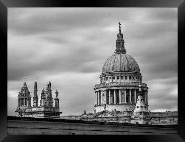 St Pauls Cathedral in London  Framed Print by Victor Burnside