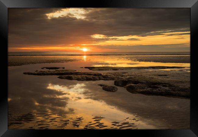 Moody sunset after the rain Framed Print by Tony Twyman