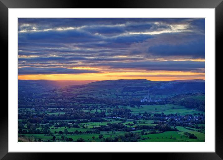 Sunrise across the Hope Valley                     Framed Mounted Print by Darren Galpin