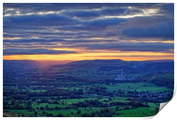 Sunrise across the Hope Valley                     Print by Darren Galpin