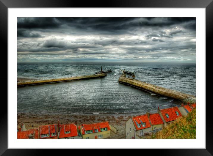 Whitby Harbour  Framed Mounted Print by Steve Taylor