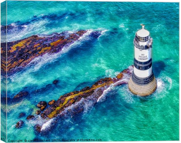 Penmon Point Lighthouse, Anglesey. Canvas Print by Lloyd Pritchard