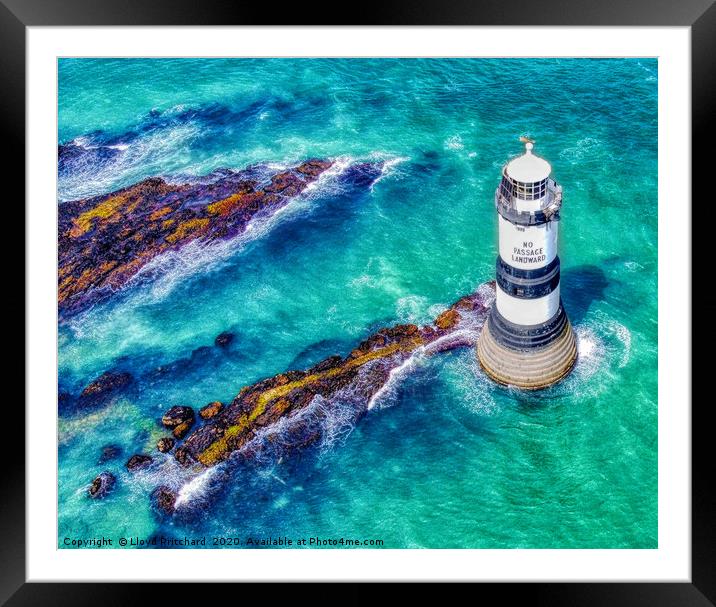 Penmon Point Lighthouse, Anglesey. Framed Mounted Print by Lloyd Pritchard