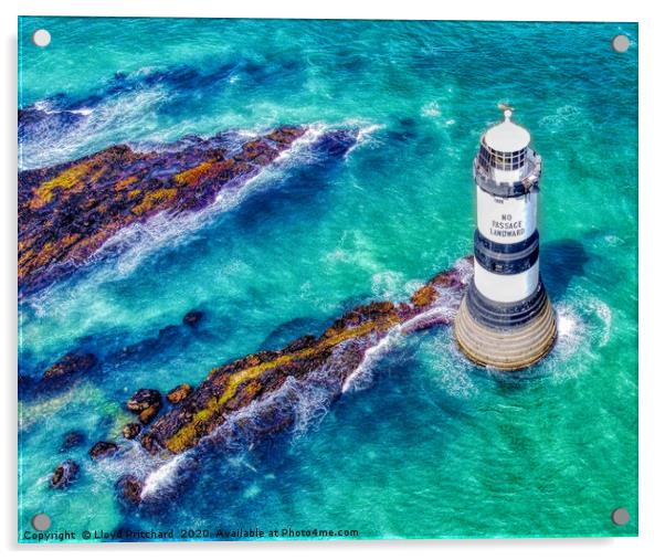 Penmon Point Lighthouse, Anglesey. Acrylic by Lloyd Pritchard