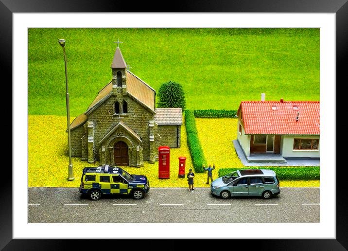 Road Rage Framed Mounted Print by Steve Purnell