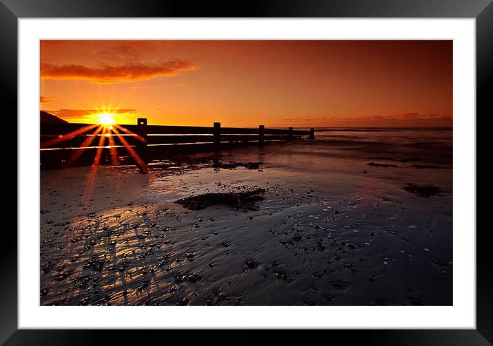 sunset Framed Mounted Print by R K Photography