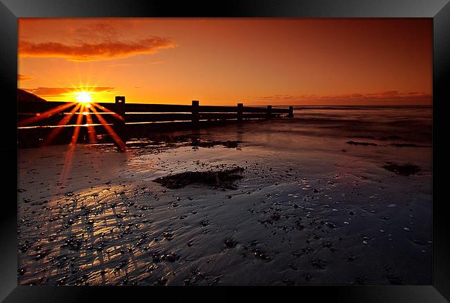 sunset Framed Print by R K Photography