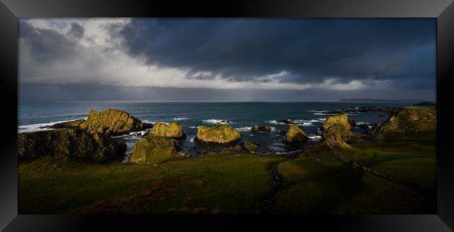 Ballintoy Coastline on the The Causeway Coast in County Antrim,  Framed Print by Creative Photography Wales