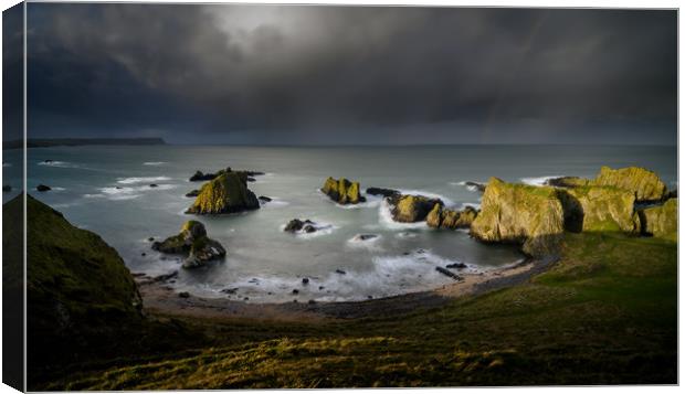 Bay at Elephant Rock, Ballintoy Coastline on the T Canvas Print by Creative Photography Wales
