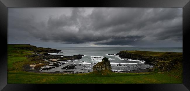 Dunseverick Bay on the Causeway Coast in County An Framed Print by Creative Photography Wales