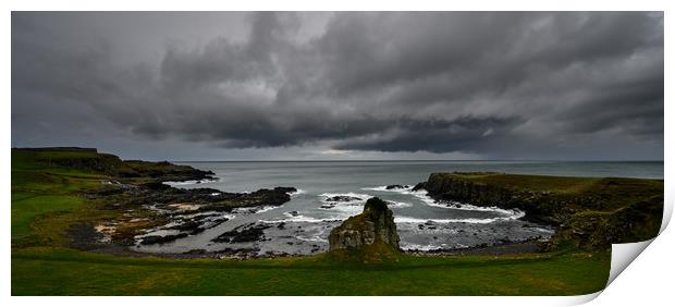 Dunseverick Bay on the Causeway Coast in County An Print by Creative Photography Wales