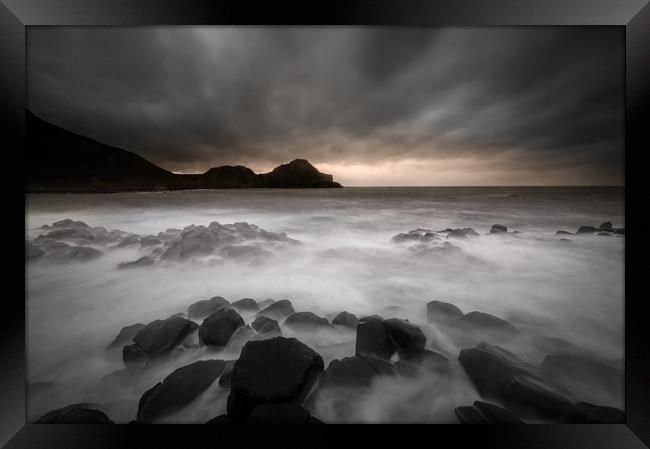 Giants Causeway on The Causeway Coast in County An Framed Print by Creative Photography Wales