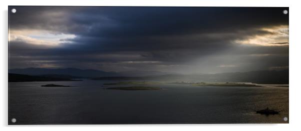 Light over Letterkenny in northern Republic of Ire Acrylic by Creative Photography Wales