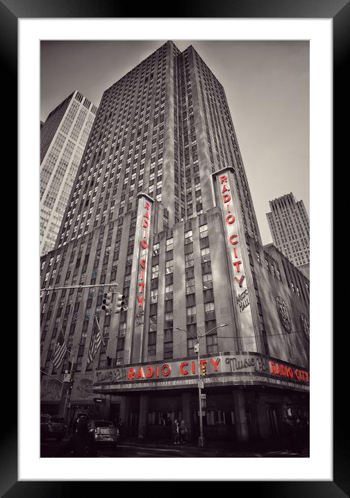Radio City Music Hall Framed Mounted Print by Scott Anderson