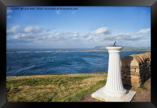 Sundial at Sumburgh Head Lighthouse Shetland Framed Print by Lynn Bolt