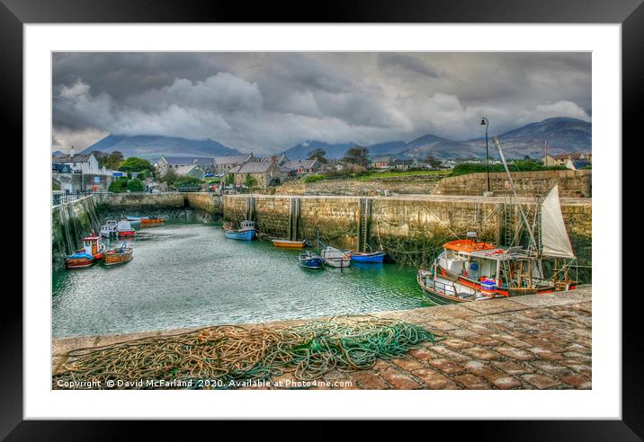 Annalong Harbour Framed Mounted Print by David McFarland