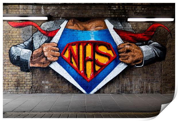 NHS Super Hero Print by Wayne Howes