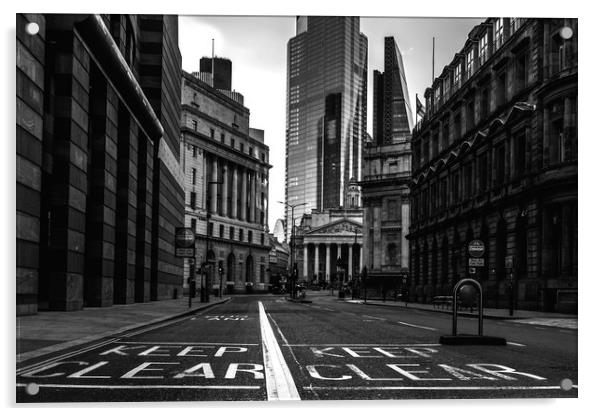 City Of London Acrylic by Wayne Howes