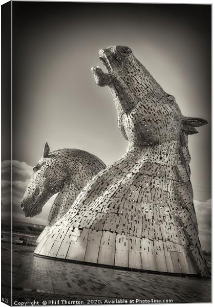The Kelpies No.2 Canvas Print by Phill Thornton