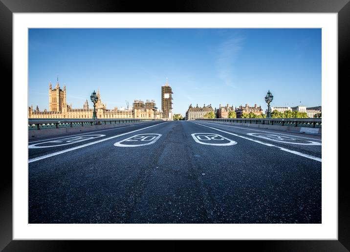 Westminster Bridge Framed Mounted Print by Wayne Howes