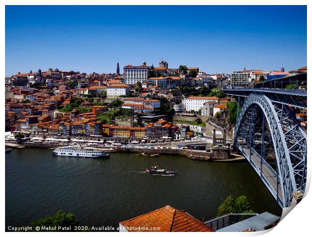 River Douro and Ponte Luis I bridge - Porto, Portu Print by Mehul Patel