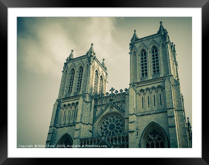 West front of Bristol Cathedral, Bristol, England, Framed Mounted Print by Mehul Patel