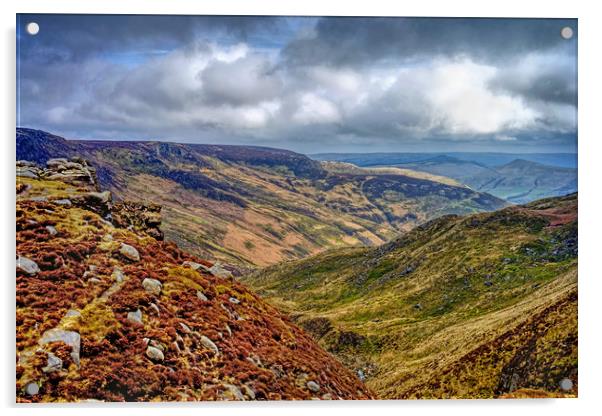   Grindsbrook from Kinder Scout  Acrylic by Darren Galpin