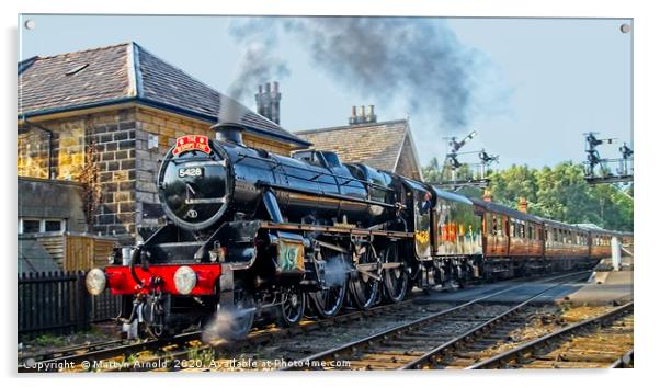 Steam Train 5428 on North York Moors Railway Acrylic by Martyn Arnold