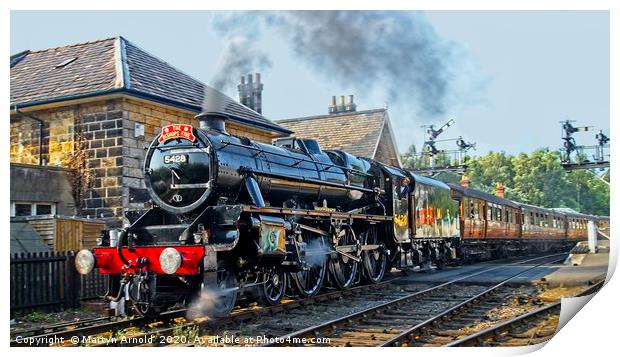 Steam Train 5428 on North York Moors Railway Print by Martyn Arnold