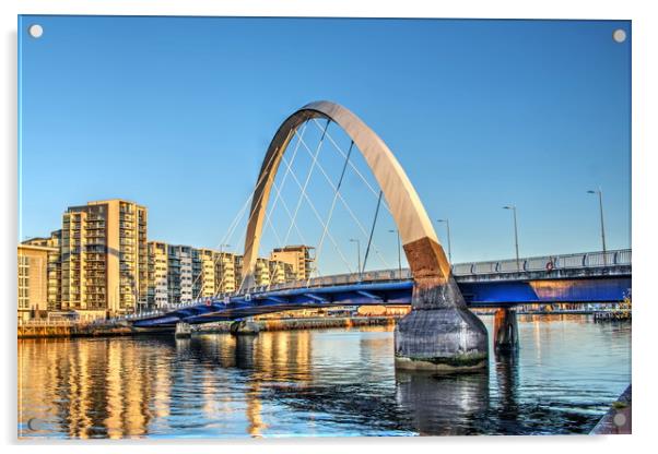 Glasgow's Squinty Bridge. Acrylic by Robert Hossack