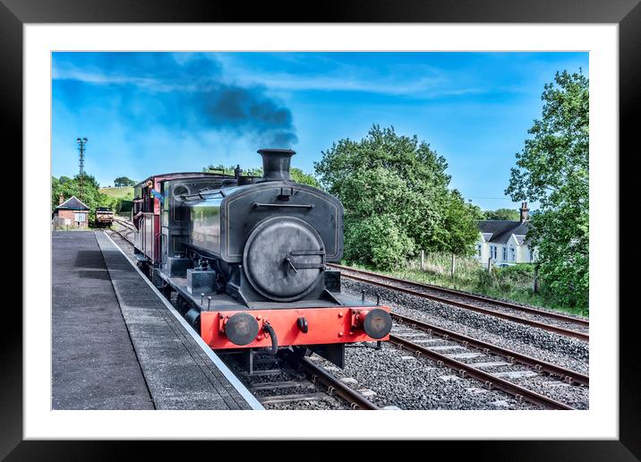 Old Steam Train Framed Mounted Print by Valerie Paterson