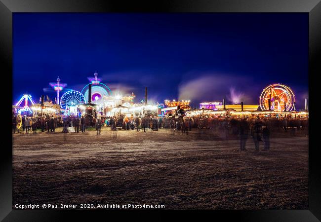 Steam Line up at the Great Dorset Steam Fair  Framed Print by Paul Brewer
