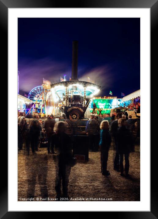 Showman's Line up at the Great Dorset Steam Fair  Framed Mounted Print by Paul Brewer