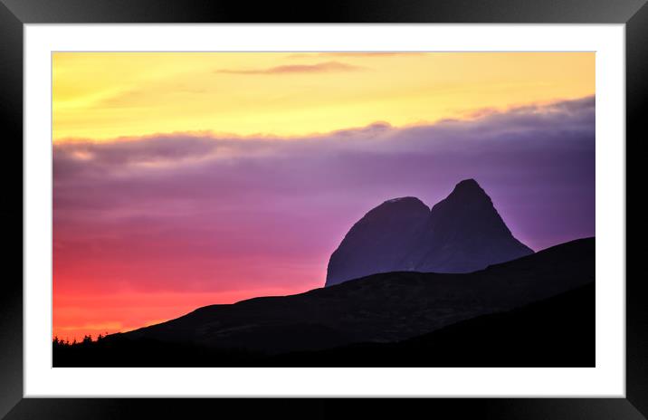 Simmering Suilven Framed Mounted Print by John Malley
