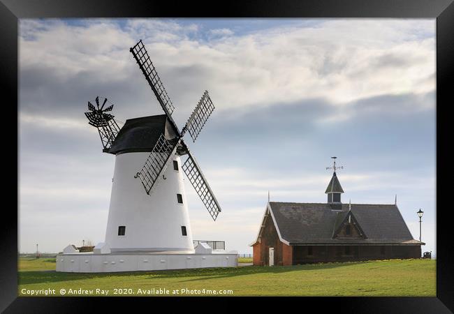 Lytham Windmill Framed Print by Andrew Ray